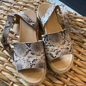 Snake Print Sandals